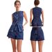 Women's Clothing Sleeveless High-Waist Denim Shorts Set – Distressed Washed Casual Outfit (Blue/Black, S-XXL)_mkmklike.com