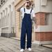Men's Denim Overalls, Washed Casual Jumpsuit With Adjustable Straps, Streetwear Baggy Fit For Daily Wear_mkmklike.com