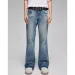 Men's Clothing Men's Ice Wash Denim Jeans - Water Ripple Flare Pants (Vintage High Street Style)_mkmklike.com
