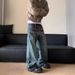 Men's Clothing Retro Washed Old Niche Printed Jeans Men's Spring New Loose Design Straight Pants_mkmklike.com
