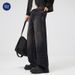 Nordmann Muqiu Men's Clothing | American Retro Washed Jeans For Men With High-End Feel And Lightning Pattern Commuter Wide-Leg_mkmklike.com