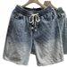 Men's Clothing Luxury Men's Summer Thin Denim Shorts Straight Leg Casual Washed Five Point Pants Loose Versatile Fashionable_mkmklike.com