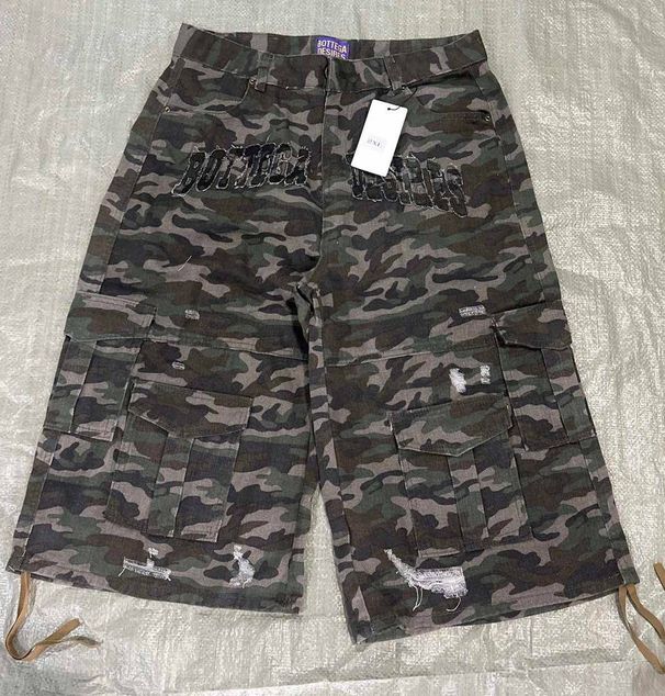Men's Clothing Bottega Men's Camouflage Ripped Denim Shorts Style Cargo Capri Pants Streetwear For Formal & Casual_mkmklike.com