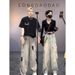 Men's Clothing Distressed Washed Denim Jeans - Cleanfit Loose Straight Leg Pants With American Vintage Style For Summer Casual Wear (S-XXXL)_mkmklike.com