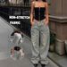 Women's Clothing Vintage Washed Wide Leg Jeans, Distressed Street Style, Loose Straight Leg Denim Jeans For Women, Commuting, Wide Leg Trousers_mkmklike.com