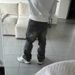 Men's Retro Washed Distressed Denim Jeans High Street Style Casual Straight Leg Pants Mid Waist Gray Cropped With Slight Stretch_mkmklike.com