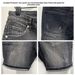 Men's Distressed Slim-Fit Denim Shorts Stretch Washed Black Grey Casual 5-Inch Shorts_mkmklike.com