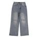 High Street Rhinestone Distressed Knee Jeans Men's Punk Trendy Personality Loose Wide-Leg Straight Long Pants_mkmklike.com