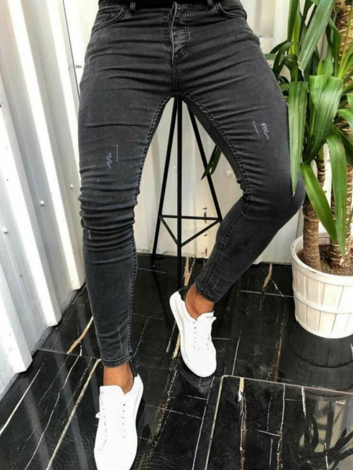 Men's Clothing 2025 Retro New High Street Casual Jeans Design American Trend Slim Fit Trousers_mkmklike.com