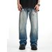Men's Clothing American Style Gradient Washed Ripped Jeans Men's Retro Light Color Flared Hip Hop Casual Pants_mkmklike.com