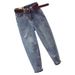 Summer Ripped Jeans High Waist Loose Fit Slimming Dad Style Korean 2026 Carrot Cropped Harem Versatile Women's Denim_mkmklike.com