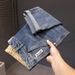 American Street Jeans Men's 9 Points Spring And Summer New Retro Washed Jeans Men's Casual Fat Jeans 9 Points_mkmklike.com