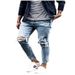Denim Ripped European And American Autumn Slim Fit New Elastic Long Men's Skinny Pants Trendy Style_mkmklike.com