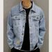 American Denim Jacket Men's Spring And Autumn High-end Trendy Ins Versatile Jacket Ruffian Handsome Gown Loose Version Top And Clothing_mkmklike.com