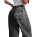 SHEIN Bowknot Embroidered Jeans For Women Y2K Straight Loose Long Pants High Waist Slimming_mkmklike.com
