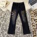 Men's Clothing Embroidered Jeans American Retro Embroidered Floral Jeans – High Street Fashion, Straight-Leg & Slight Flare, Unisex Vintage Denim_mkmklike.com