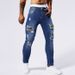 Men's Distressed Skinny Stretch Jeans High Quality TM223 Skinny Jeans_mkmklike.com
