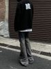 Men's Gradient Flared Jeans American Retro Street Style High Street Slim Fit Wide Leg Pants Design Conscious Autumn Wear_mkmklike.com