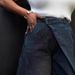 Women's Clothing Retro Distressed Washed Denim Jeans Reversed Waistband Regular Fit Spring/Autumn Solid England Fashion_mkmklike.com