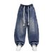 Men's Retro Wide-Leg Denim Pants – 90s Vintage Washed Straight Cut Jeans With Utility Pockets (Blue, M-Xxxl)_mkmklike.com