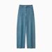 Women's Clothing Row Niche Eco Friendly Denim Four Way Stretch Retro Washed Loose Curved Dividing Line Cocoon Jeans_mkmklike.com