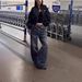 Women's High Street American Style Washed Distressed Embroidered Jeans Loose Wide Leg Straight Trousers Casual Cotton Polyester_mkmklike.com