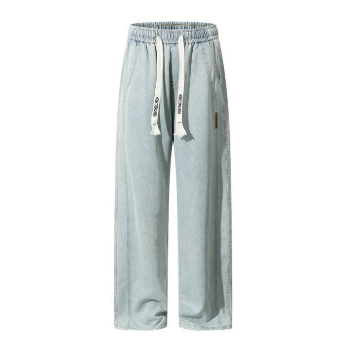 Men's Clothing Summer Men's Jeans Style Trendy Loose Fit Wide Leg Versatile Casual Pants For Formal & Casual For Men_mkmklike.com