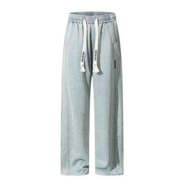 Men's Clothing Summer Men's Jeans Style Trendy Loose Fit Wide Leg Versatile Casual Pants For Formal & Casual For Men_mkmklike.com
