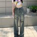 Women's Clothing Ripped Jeans For Women Autumn Retro Hot Girl Washed High Waist Slim Wide Leg Pants Mopping Long Pants_mkmklike.com