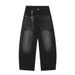 Trendy Embroidered Scimitar Pants Men's Loose Street Style Hip-Hop Washed Versatile Wide-Leg Jeans_mkmklike.com