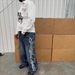 High Waist Straight Leg Jeans For Men With Whiskered Cat Whiskers Print Washed Design Loose Fit_mkmklike.com