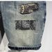 Vintage Distressed Denim Shorts For Men - High Street Fashion Cotton Cargo Pants With Patchwork Details, Relaxed Fit & Mid-Rise Waist_mkmklike.com