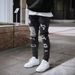 Men's Clothing Men's Worn Out Stretch Jeans Skinny Jeans Men's Jeans_mkmklike.com
