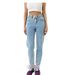 Women's Clothing Stretch Denim Jeans – High Waist Straight Leg Pants ( Spring/Summer/Winter)_mkmklike.com
