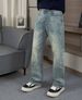 Men's Trendy Korean Style Distressed And Clean Washed High Quality Loose Fitting Harem Jeans Casual Versatile Denim_mkmklike.com