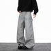 "Korean Drop-Crotch Trousers – Wide-Leg Streetwear Pants With Raw Hem (S-3XL, Washed Blue/Black)"_mkmklike.com