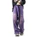 Vintage Purple Jeans For Men & Women - Relaxed Straight Leg Baggy Denim Pants, High Waist Wide Leg Trousers For Spring/Fall_mkmklike.com