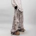 Men's Retro Distressed Washed Jeans High Street Loose Fit Wide Leg Muddy Workwear Hip Hop Streetwear Spring Summer_mkmklike.com