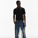 Streetwear Distressed Denim Jeans For Men – Blue & White Patchwork Straight-Leg Pants With Cat Whisker Detailing (S-3XL)_mkmklike.com
