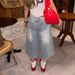 High-Waisted Straight Leg Distressed Denim Capri Pants Flowy Fit Casual Summer Shorts American Streetwear for Men And Women plus Size_mkmklike.com