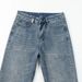 New Heavy-Duty Washed Light Blue Jeans Young Men, Loose Straight Wide-Leg Pants, Street Style Casual Long Pants For Men_mkmklike.com