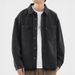 Retro Washed Trendy Denim Shirt For Men, Loose Casual Long Sleeved Shirt For Men, Workwear Jacket_mkmklike.com