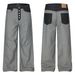High-Waisted Wide-Leg Jeans For Men & Women – Distressed Button Fly Denim Pants With Contrast Stitching, Relaxed Fit Streetwear"_mkmklike.com