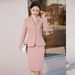 Women's Clothing Long Sleeve High-end Temperament Professional Suit Goddess Fan Two-piece Dress Celebrity Style_mkmklike.com