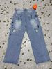 Men’s Ripped Knee Destroyed Jeans – High-Waisted Streetwear Denim Pants With Distressed Details (XL-3XL, Light/Medium Wash)_mkmklike.com