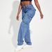 2025 new cross border foreign trade American retro mid waist multi pocket workwear jeans for women casual straight pants_mkmklike.com