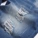 2023 Summer New Distressed Ripped Men's Five-Point Denim Shorts Trendy Slim Straight Mid-Waist Pants_mkmklike.com