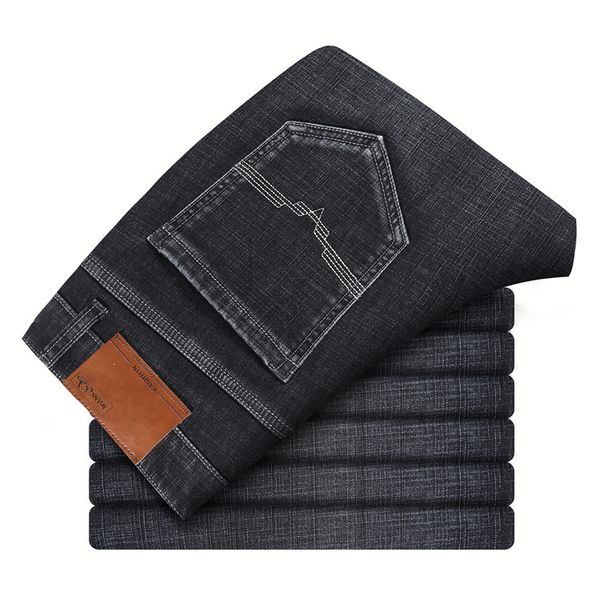 Guangzhou Xintang Jeans Men's Four Seasons Slim-fit Elastic Business Jeans Men's Fattened Plus Size Straight Pants_mkmklike.com