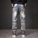 Spring And Autumn New Products Heavy Industry Washing Jeans Men's American High Street Loose Nostalgic Retro American Straight Pants_mkmklike.com