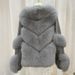 Women's Clothing fox fur quilted casual style fur coat loose high quality_mkmklike.com